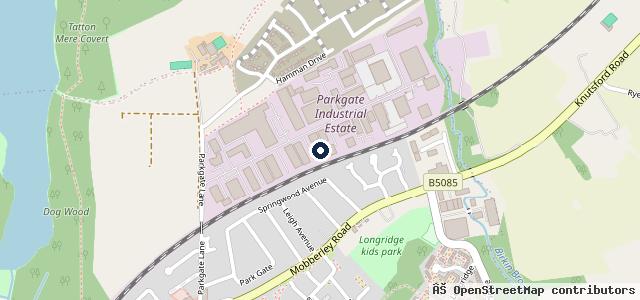 Map showing the location of Knutsford MOT Centre Garage - MOT’s