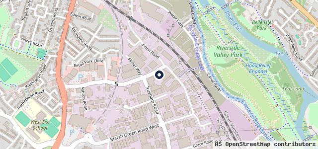 Map showing the location of Kwik Fit - Exeter - Marsh Barton Road