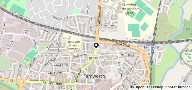 Map showing the location of Kwik Fit