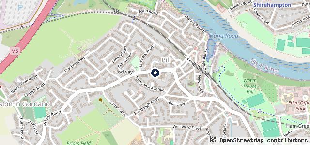 Map showing the location of Lodway Service Station