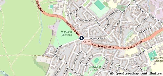 Map showing the location of Cox Bros