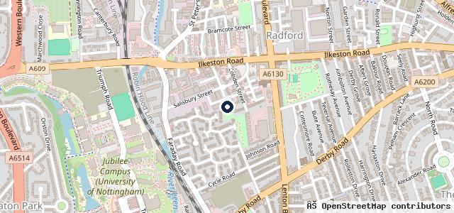 Map showing the location of MJH Auto Nottingham