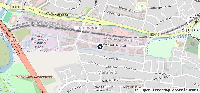 Map showing the location of Marshall Motors SW Ltd