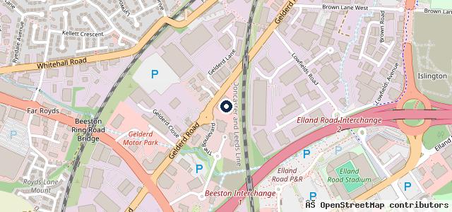 Map showing the location of Mercedes-Benz of Leeds