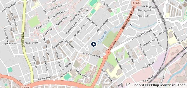 Map showing the location of R A Mechanics