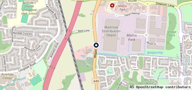 Map showing the location of Michael Theobald Garage