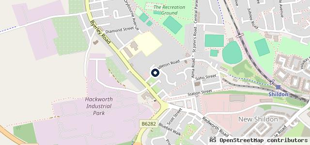 Map showing the location of Middleton Road Garage