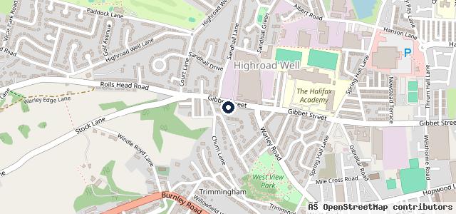 Map showing the location of Moor End Garage