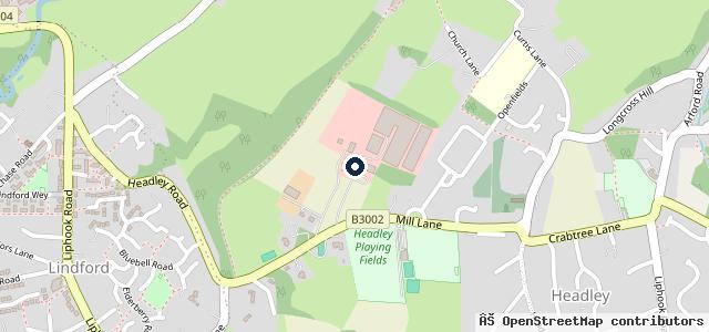 Map showing the location of Moore Motors Headley