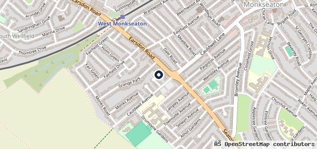 Map showing the location of Monkseaton Garage