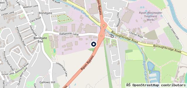 Map showing the location of Ripon MOT & Service Centre