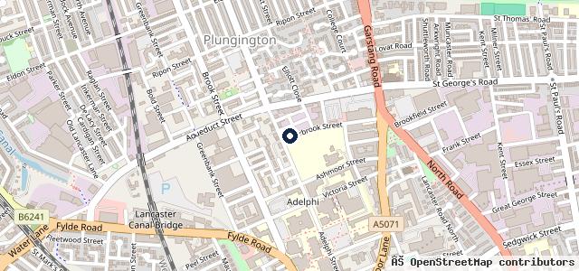 Map showing the location of Buraq Tyres Preston | 24/7 Emergency Mobile Fitting