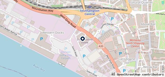 Map showing the location of City Industrial Park