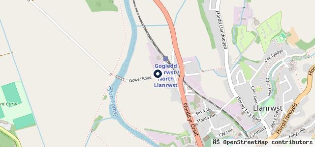 Map showing the location of Nant Conwy Tyres