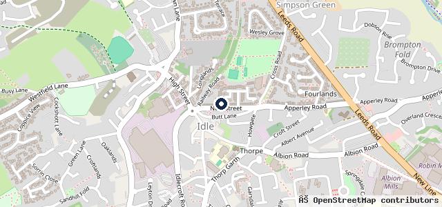 Map showing the location of New Street Garage