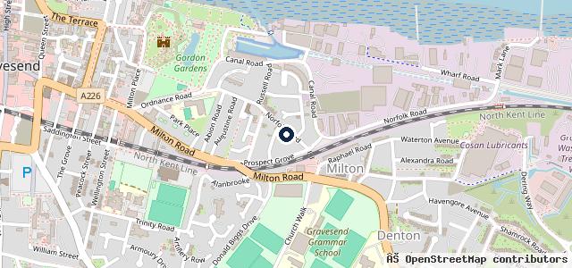 Map showing the location of Norfolk Road MOT