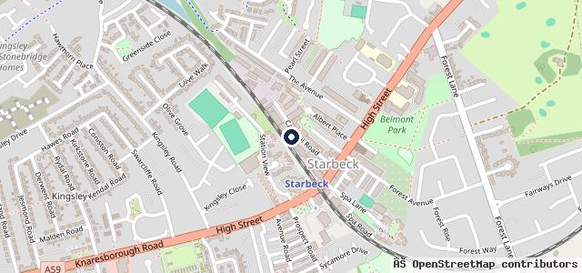 Map showing the location of Normans Garage Harrogate Ltd