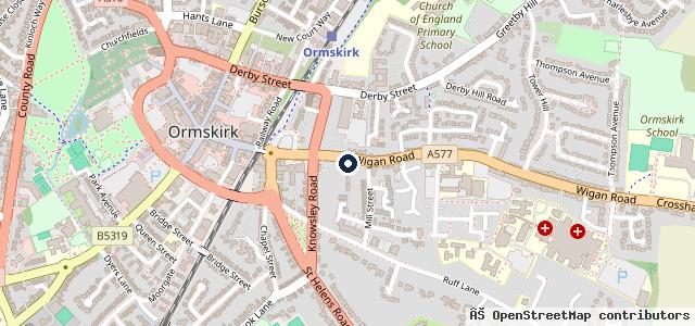 Map showing the location of Newcourt Motorcycles