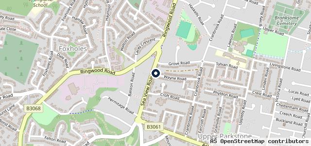 Map showing the location of Parkstone MOT & Car Centre
