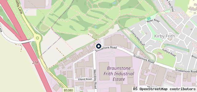 Map showing the location of Parkers Accident Repair Centre