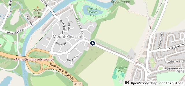 Map showing the location of Penshaw Car Centre