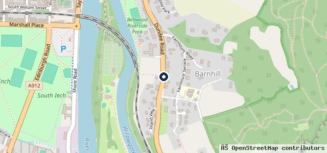 Map showing the location of Perthshire Caravans