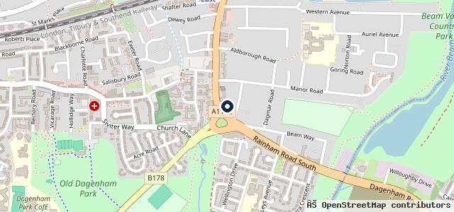 Map showing the location of Peter James Motor Group