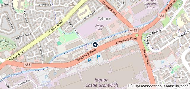 Map showing the location of Formula One Autocentres - Erdington