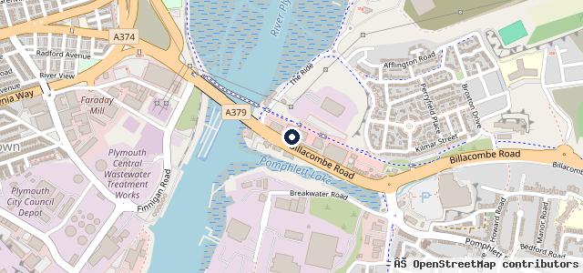Map showing the location of The Hot Car Wash Centre
