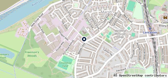 Map showing the location of Priory Motors
