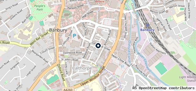 Map showing the location of Protyre Banbury
