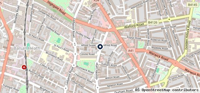 Map showing the location of Quality Hand Car Wash & Valeting