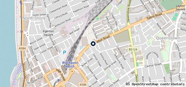 Map showing the location of Quicksave Motorist Centre (St.Annes)
