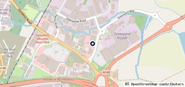 Map showing the location of Read Hyundai Kings Lynn