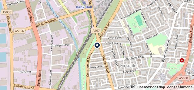 Map showing the location of Recovery Services MOT Centre