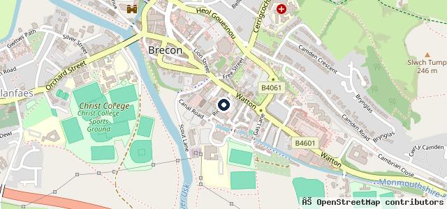 Map showing the location of Brecon Motors Ltd