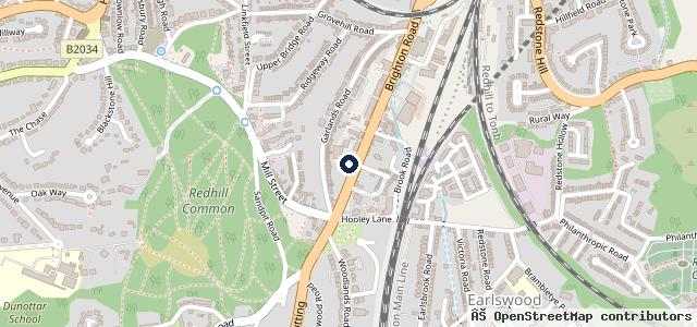 Map showing the location of Redhill Honda