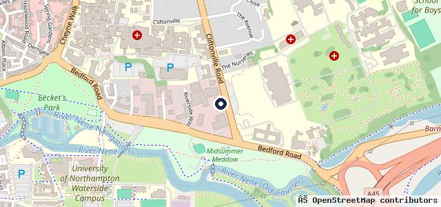 Map showing the location of Richard Sanders Renault Northampton