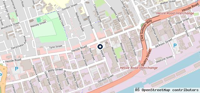 Map showing the location of R Chambers garage