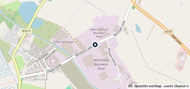 Map showing the location of Rowleys Of Northwich Ltd