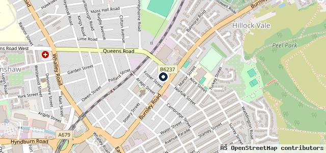 Map showing the location of Royal Garage