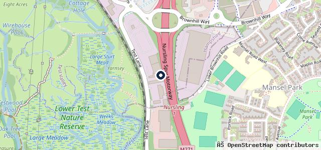 Map showing the location of R S Vehicle Services (Southampton)