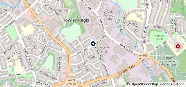 Map showing the location of S & S Services Cradley Ltd
