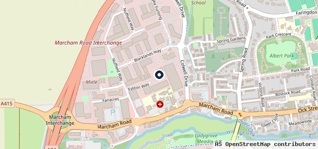 Map showing the location of Scania Abingdon