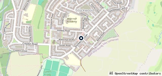 Map showing the location of Stockwood MOT & Service Centre
