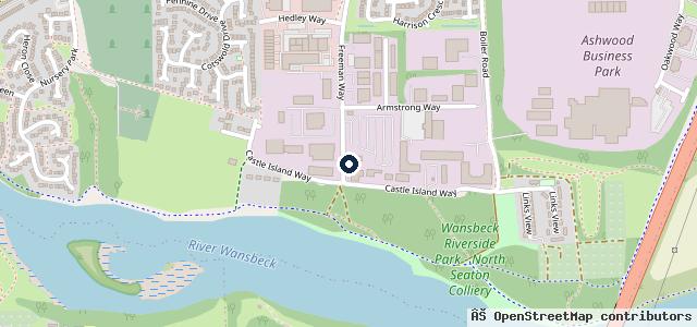 Map showing the location of Kelco's MOT & Service Centre Ashington