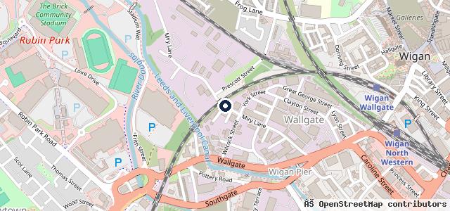 Map showing the location of Stoneacre Wigan