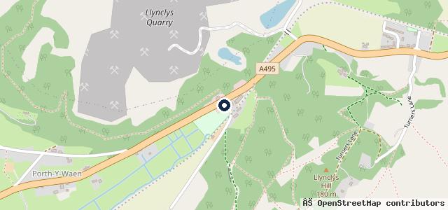 Map showing the location of Tanat Valley Motors