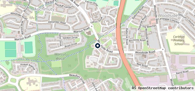 Map showing the location of Target Tyres (Glenrothes)