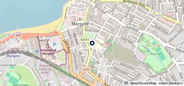 Map showing the location of Thanet Motor Centre